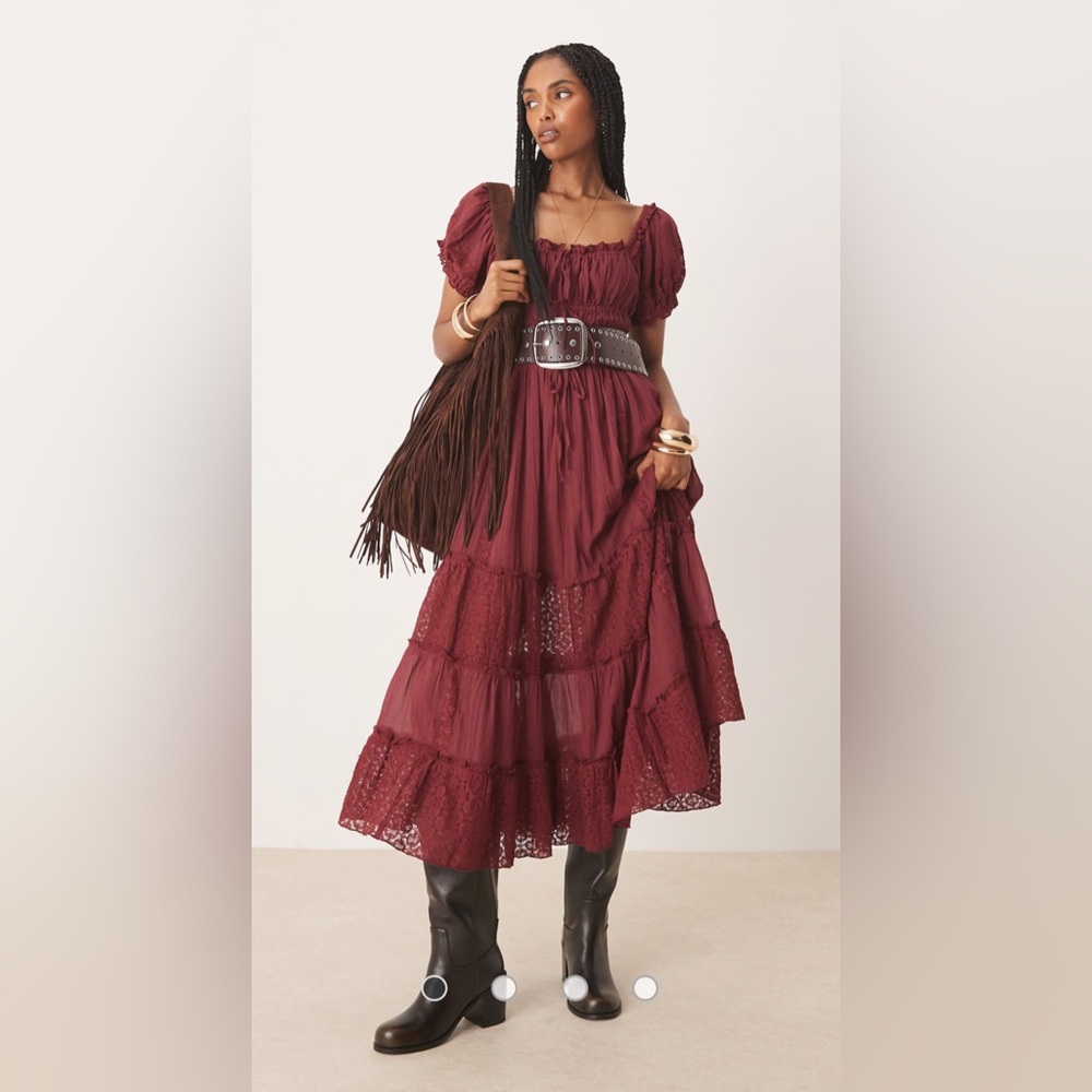 Free People Falling Sun Midi Dress
